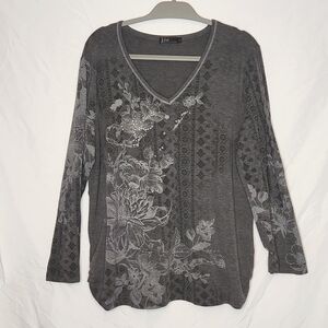 Embellishment floral shirt